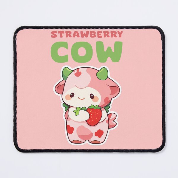 Item preview, strawberry cow kawaii design gif designed and sold by La Loca.