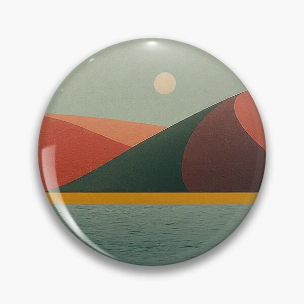 Item preview, Dunas distantes: Dunas geométricas minimalistas bajo la luna llena designed and sold by CorbinHenry.