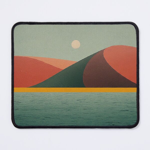 Item preview, Distant Dunes: Minimalist Geometric Dunes Under a Full Moon designed and sold by CorbinHenry.