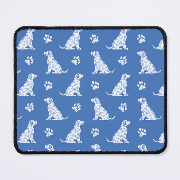 Item preview, Pretty Dog Blue White Flower Toile designed and sold by KelseyNY.