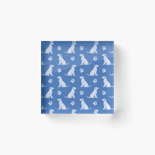 Item preview, Pretty Dog Blue White Flower Toile designed and sold by KelseyNY.