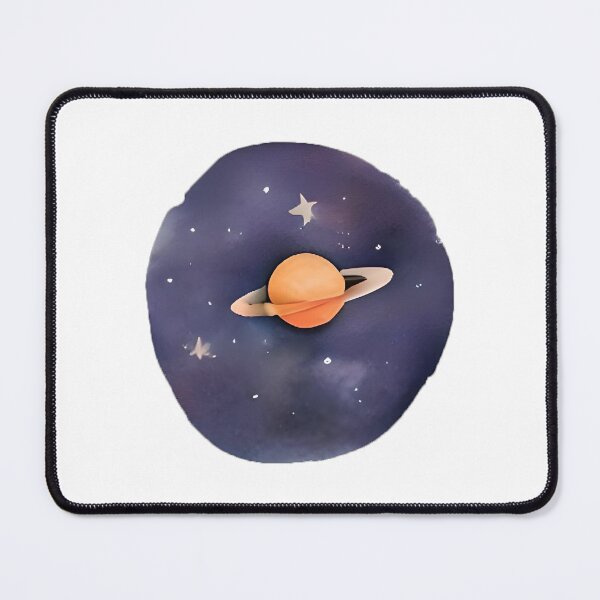Item preview, Saturn’s Serenade: Cosmic Watercolor designed and sold by SavvyJuanDesign.