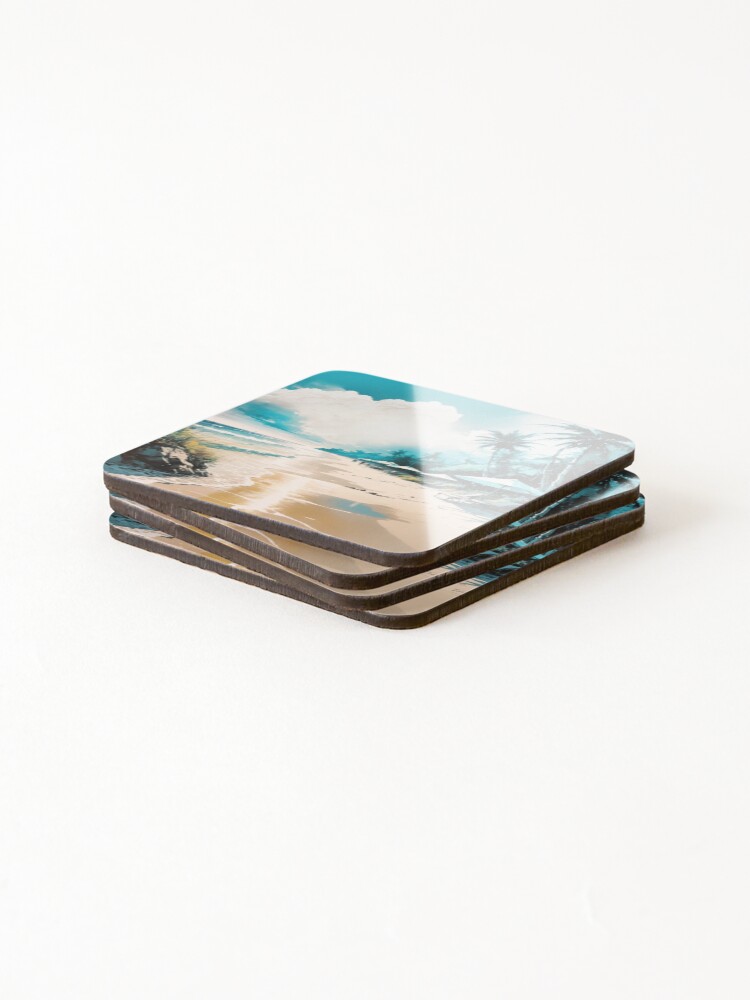 Thumbnail 4 of 5, Coasters (Set of 4), Beachside Bliss designed and sold by Hyperdulia.
