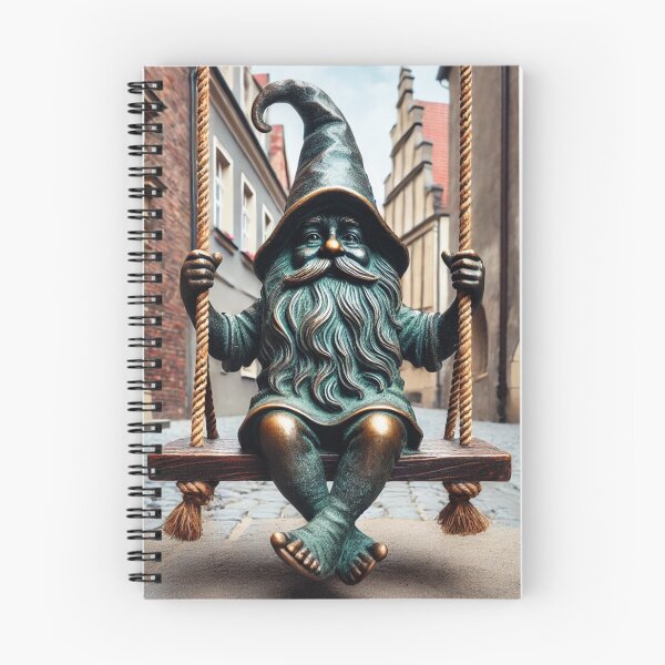 Item preview, Thinking of Wroclaw - Gnome on Swing designed and sold by Purrfecta.