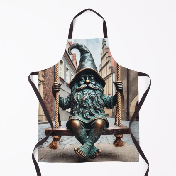 Item preview, Thinking of Wroclaw - Gnome on Swing designed and sold by Purrfecta.