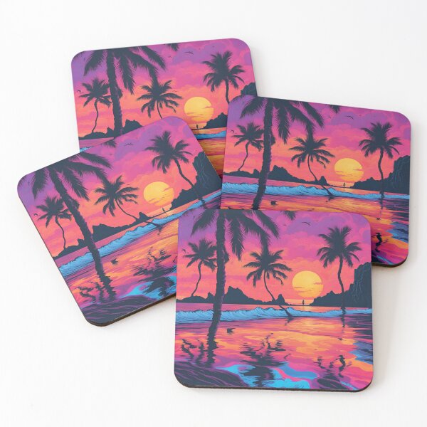 Item preview, Retro Trippy Beach Sunset designed and sold by NicMacTees.