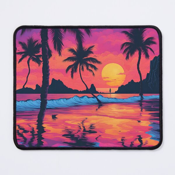 Item preview, Retro Trippy Beach Sunset designed and sold by NicMacTees.
