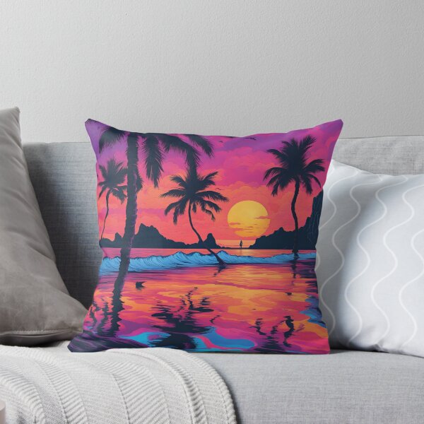 Item preview, Retro Trippy Beach Sunset designed and sold by NicMacTees.