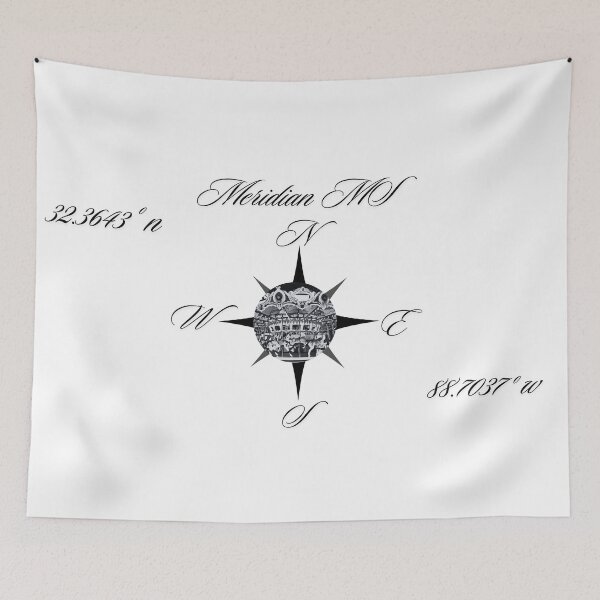 Item preview, Meridian Mississippi longitude latitude carousel designed and sold by TaraPen.