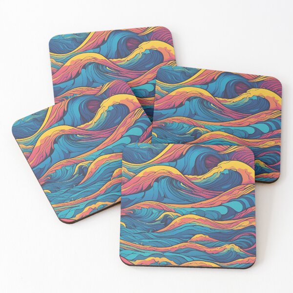 Item preview, Retro Waves Pattern designed and sold by NicMacTees.