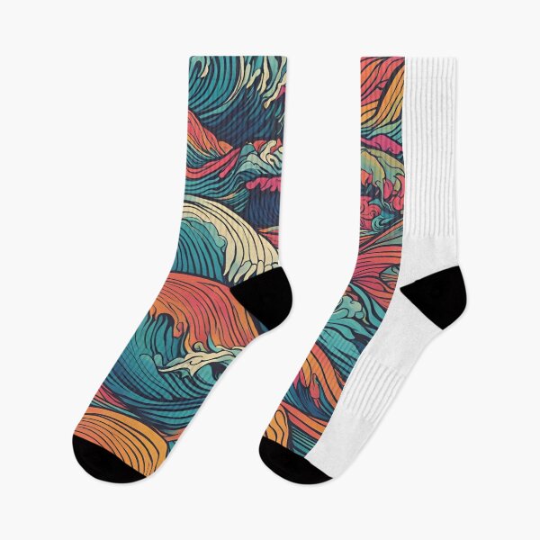 Item preview, Retro waves pattern designed and sold by NicMacTees.