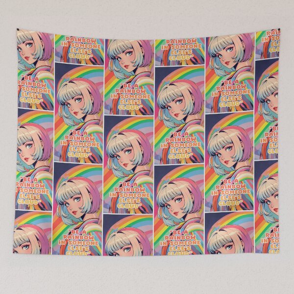 Item preview, aesthetic rainbow "Be a Rainbow in Someone Else's Cloud" designed and sold by La Loca.
