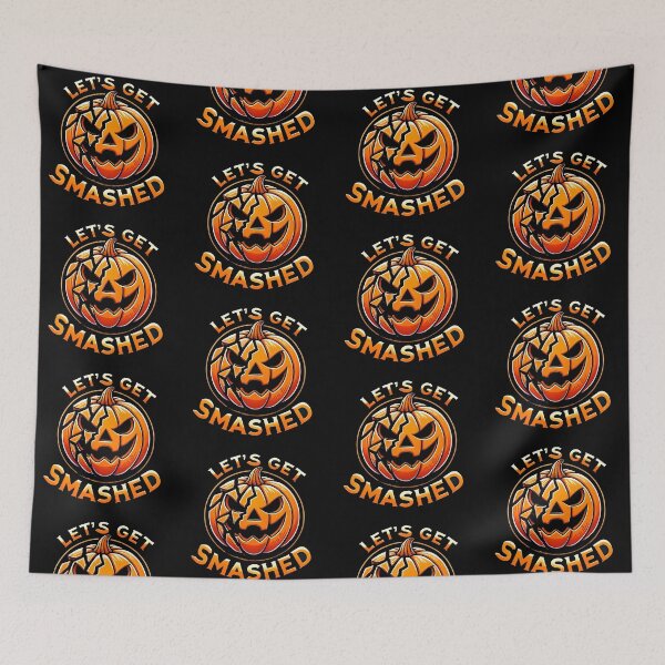Item preview, Halloween Let's Get Smashed Pumpkin Jack o Latern designed and sold by StickaTime.