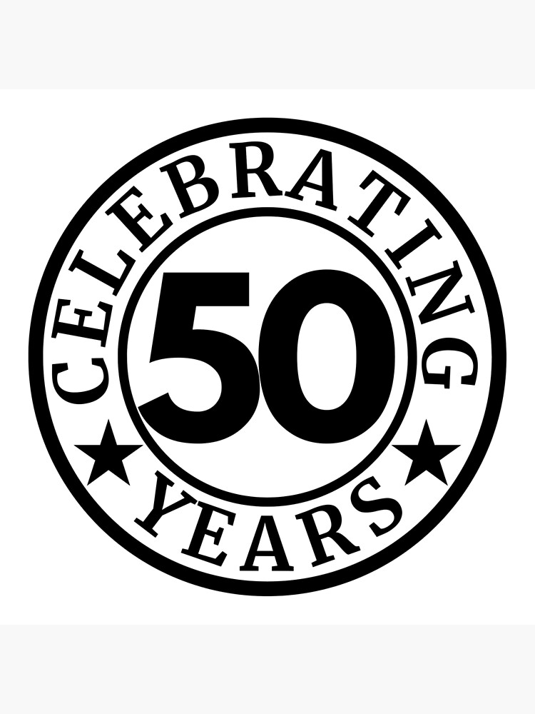 Poster for Sale avec l'œuvre « Célébration du 50e anniversaire - 50 ans de  célébration » de l'artiste highflycrafts | Redbubble, image size:750x1000