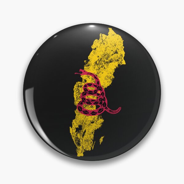 Item preview, Distressed SWEDEN   - Freedom Is The Superpower -  Gadsden Snake Flag - Dont Tread On Me design Red Version designed and sold by pelagio.