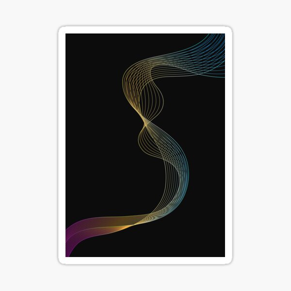 Aperçu de l'œuvre wireframe abstrait avec fond sombre créée et vendue par Kecrokg.