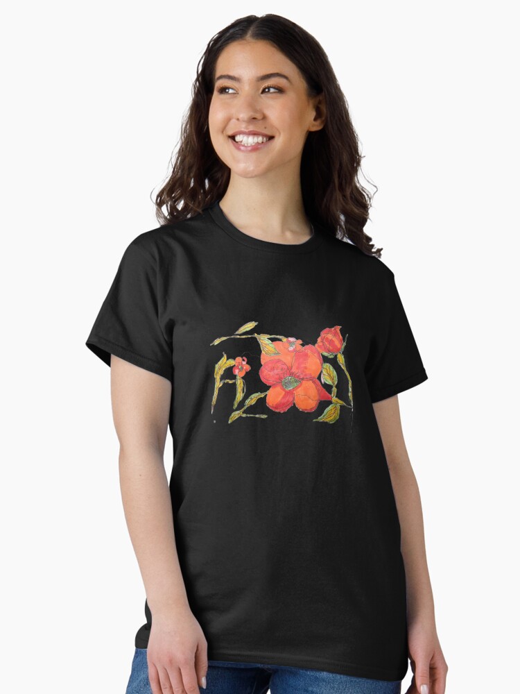 Thumbnail 1 of 7, Classic T-Shirt, A Flower Blooms (Art only) designed and sold by Ladyinthemitten.