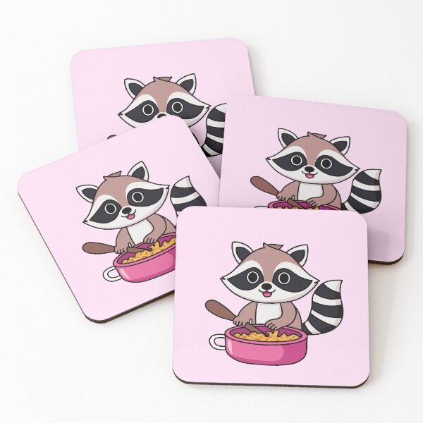 Item preview, Raccoon cooking macaroni cheese designed and sold by AnthroTales.