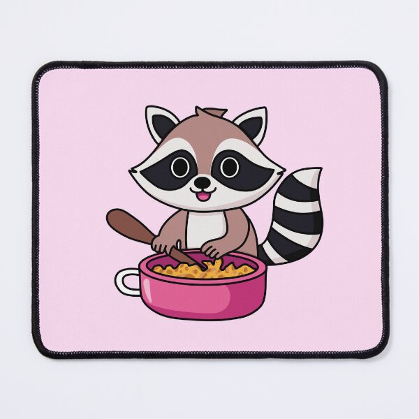 Item preview, Raccoon cooking macaroni cheese designed and sold by AnthroTales.
