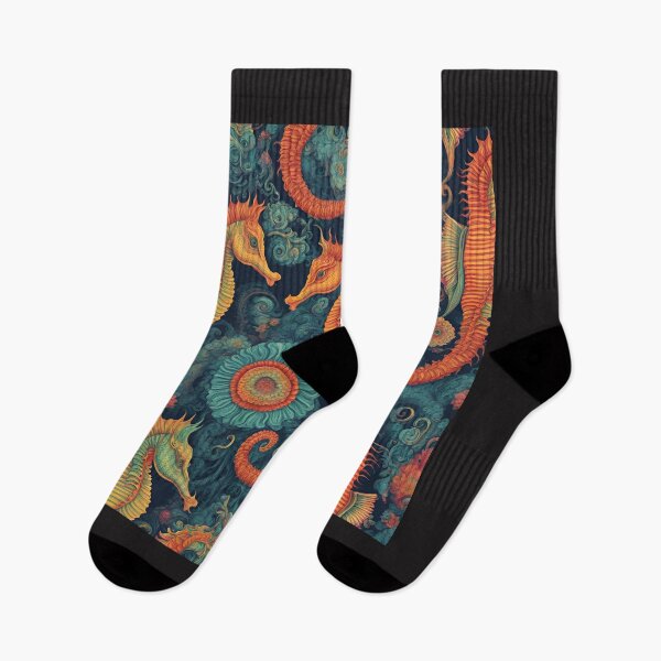 Item preview, Vintage Seahorse Pattern designed and sold by NicMacTees.