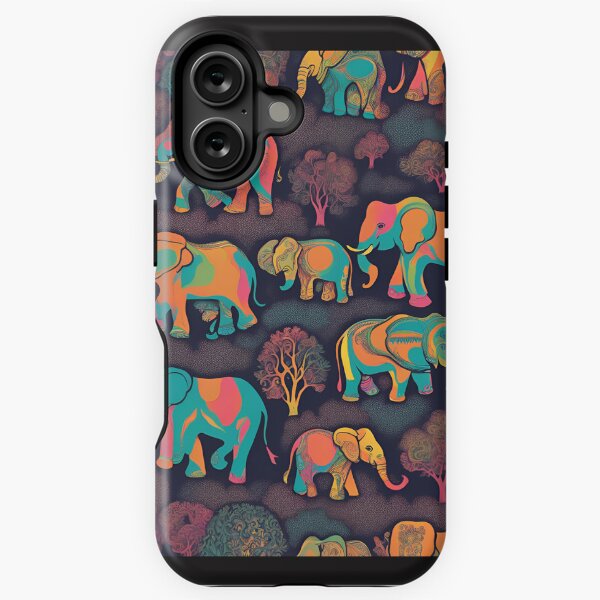 Item preview, Retro Elephant pattern designed and sold by NicMacTees.