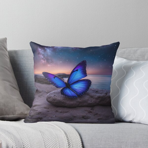 Item preview, Blue Butterfly Resting on a Starry Beach designed and sold by NicholeRose92.