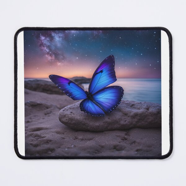 Item preview, Blue Butterfly Resting on a Starry Beach designed and sold by NicholeRose92.