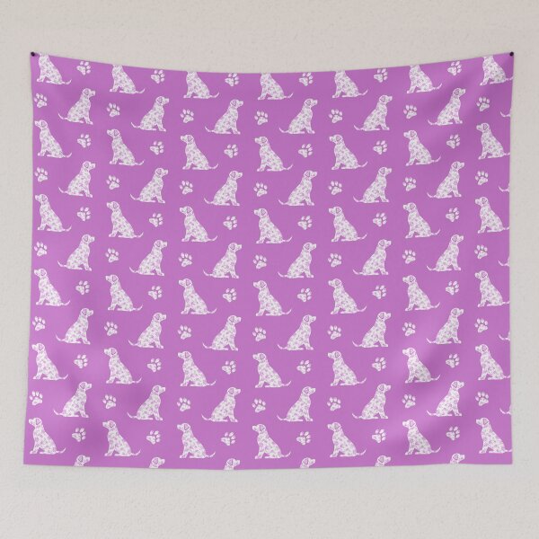Item preview, Bright Pink Labrador Dog Toile Pattern designed and sold by KelseyNY.