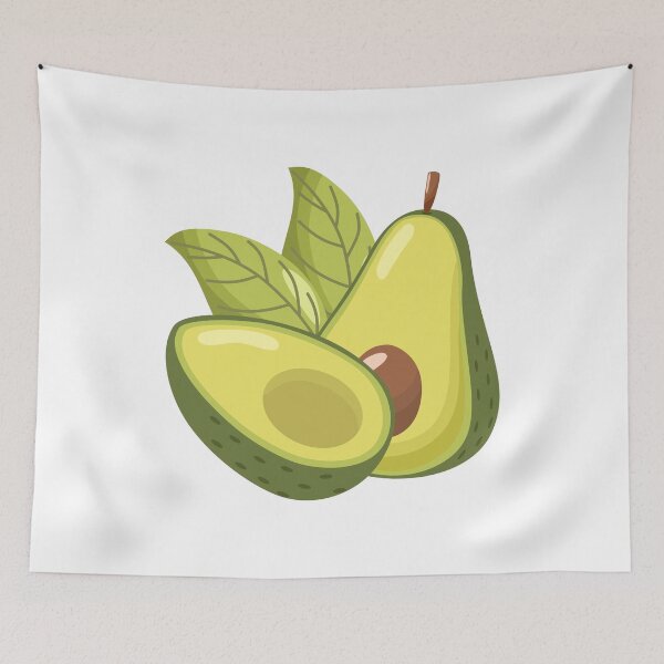 Artikelvorschau, Grüne und gelbe Grafik mit Avocadofrucht für Hemden, Aufkleber, Buchcover oder andere Drucke. entworfen und verkauft von sasithornillustration.