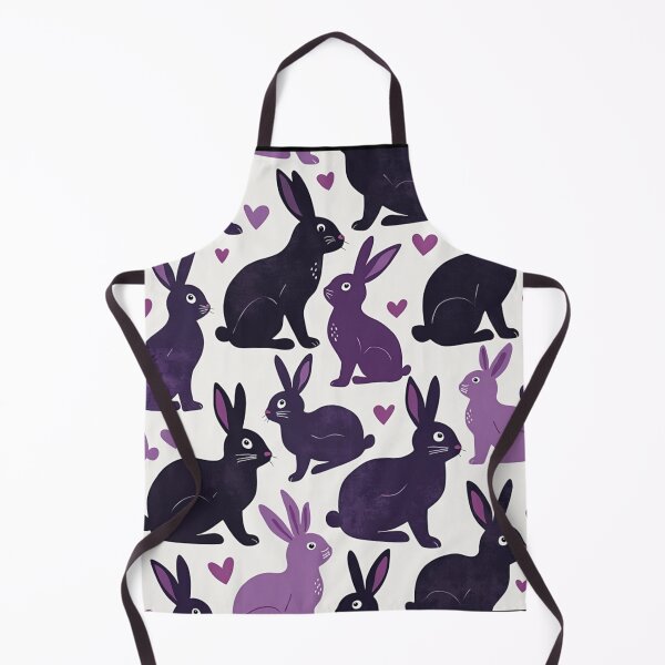 Item preview, Purple and Black Bunny Rabbit Pattern designed and sold by BirdsnStuff.