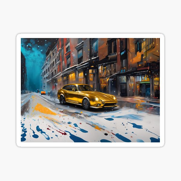 Golden Night Gleam Sticker