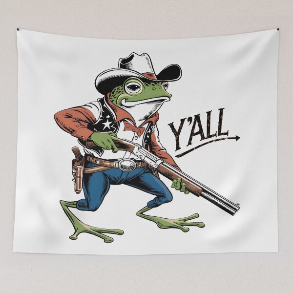 Item preview, Cowboy Frog Y'all designed and sold by PlanetMarker.