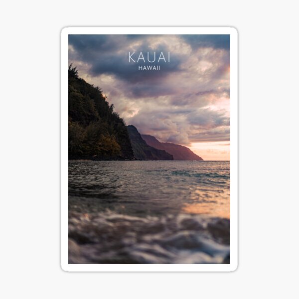 Artikel-Vorschau von Kaua'i, Hawaii - Sonnenuntergang vom Strand, designt und verkauft von timothyyiu.