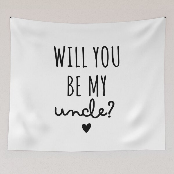 Item preview, Will You Be My Uncle Cute Funny Baby Pregnancy Reveal designed and sold by CuteLovelyDesigns.