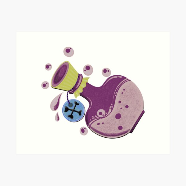 Aperçu de l'œuvre Bouteille de poison violette créée et vendue par Aforesty.