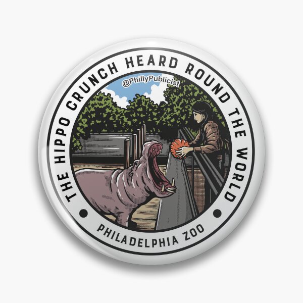Item preview, Hippo Crunch Heard Round the World, Philadelphia Zoo  designed and sold by PhillyPublicist.