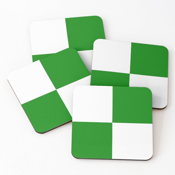 Item preview, Quarters - White and Green designed and sold by JustPatterns2.
