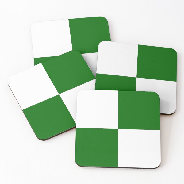 Item preview, Quarters - White and Dark Green designed and sold by JustPatterns2.