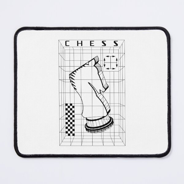 Aperçu de l'œuvre Wireframe futuriste de pièce de cavalier de joueur d'échecs créée et vendue par GrandeDuc.