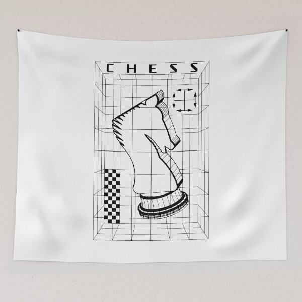 Item preview, Chess Player Knight Piece Futuristic Checkmate Wireframe designed and sold by GrandeDuc.