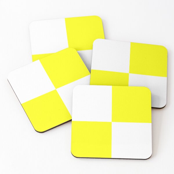 Item preview, Quarters - White and Yellow designed and sold by JustPatterns2.