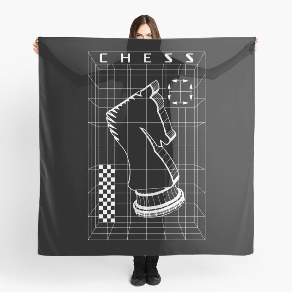 Aperçu de l'œuvre Wireframe futuriste de pièce de cavalier de joueur d'échecs créée et vendue par GrandeDuc.