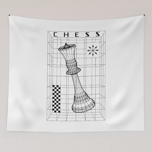 Item preview, Chess Player Queen Piece Futuristic Checkmate Wireframe designed and sold by GrandeDuc.