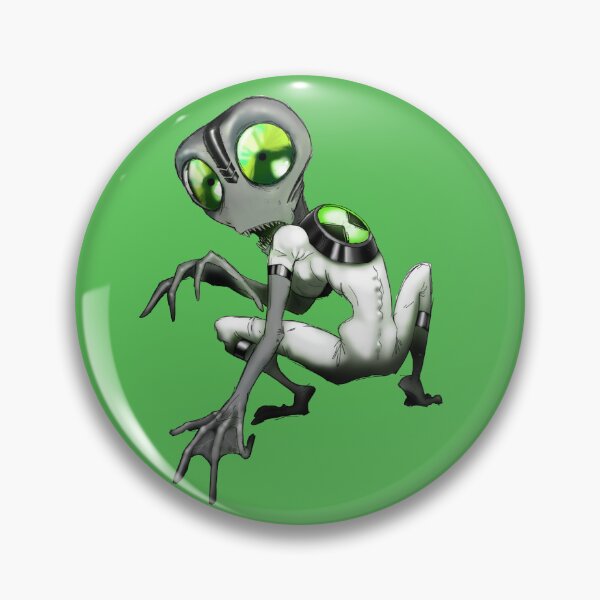 Item preview, Tiny Frog Alien B10 Fan art painted Illustration designed and sold by ActionJack1153.