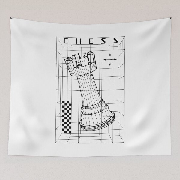 Item preview, Chess Player Rook Piece Futuristic Checkmate Wireframe designed and sold by GrandeDuc.