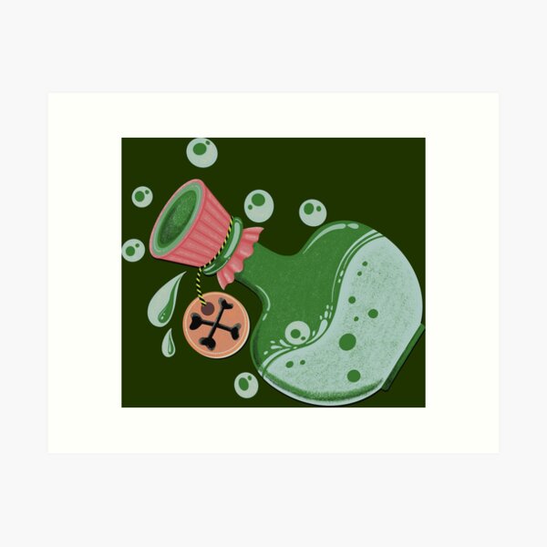 Aperçu de l'œuvre Bouteille de poison verte créée et vendue par Aforesty.