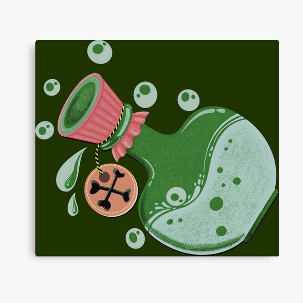 Aperçu de l'œuvre Bouteille de poison verte créée et vendue par Aforesty.