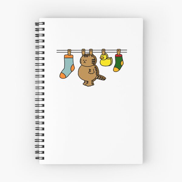 Item preview, a Cat toy and a Duck toy on the clothesline designed and sold by superbaechoo.
