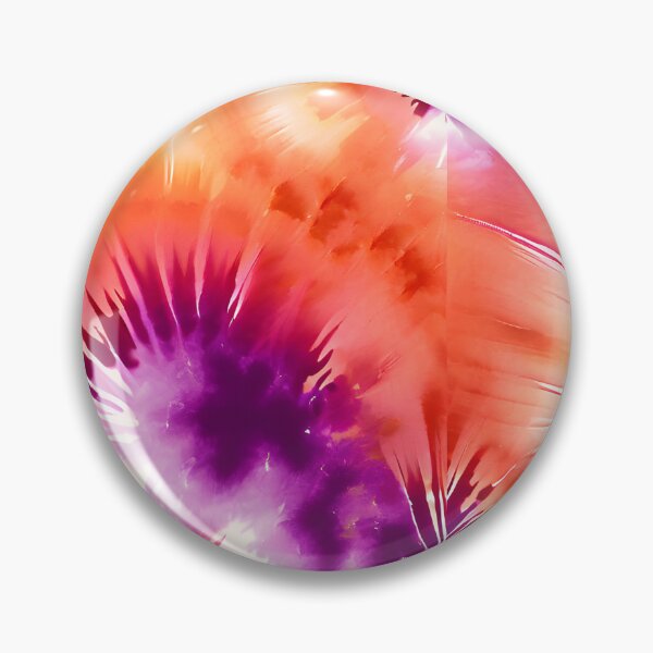 Item preview, 70s RETRO GROOVY TIE DYE ~ Juicy Orange Purple ~ Hippie Flower Power designed and sold by Spinning Plates 360.