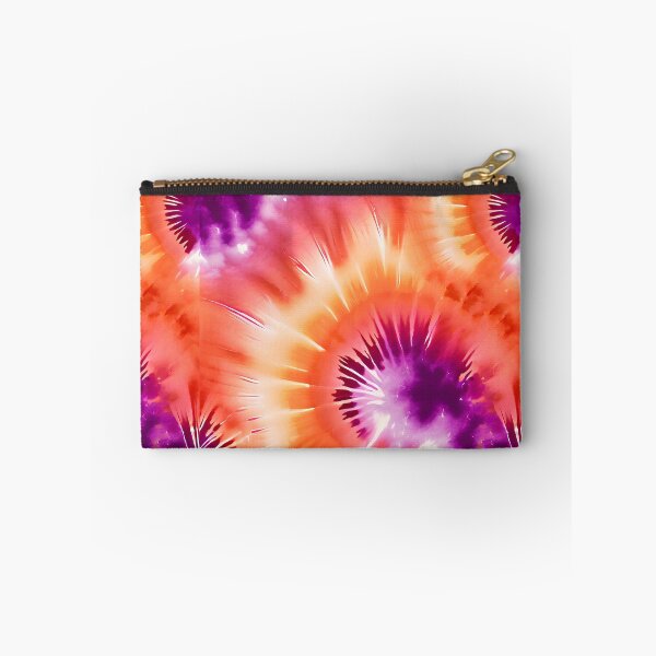 Item preview, 70s RETRO GROOVY TIE DYE ~ Juicy Orange Purple ~ Hippie Flower Power designed and sold by Spinning Plates 360.
